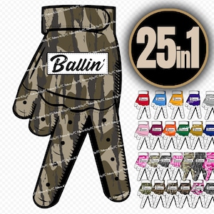 Ballin PNG Jungen Mädchen Baseballhandschuh Tarnung Alte Camo Baseball PNG Camouflage Sublimation Digital Design Country Shirt Design Old School