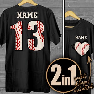 Benutzerdefinierte Baseball Herz PNG Shirt mit benutzerdefinierten Baseball Team Outfit Jersey Name Nummer Baseball Mom Shirt, Spiel Best Time Day Digitaler Download