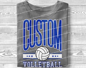 Personalized Mascot PNG Volleyball Custom Your Team, Varsity School Volleyball Team Sublimation, School Name, Digital Download Custom Design