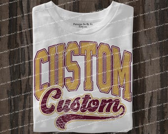 Mascot Shirt Design PNG Custom School Spirit Team Name Personalized (Digital Download