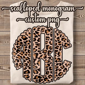Custom luipaard monogram PNG luipaard coquille rand monogram sublimatie png voor T-shirts Sweatshirts Mokken Caps Shirts Cheetah Animal Print ontwerp