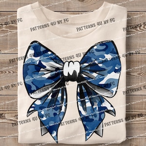 Arco de camuflaje antiguo azul y blanco PNG, arco de coqueta, diseño digital de sublimación de camuflaje de caza, diseño de camiseta militar de lago, playa, campo, vieja escuela