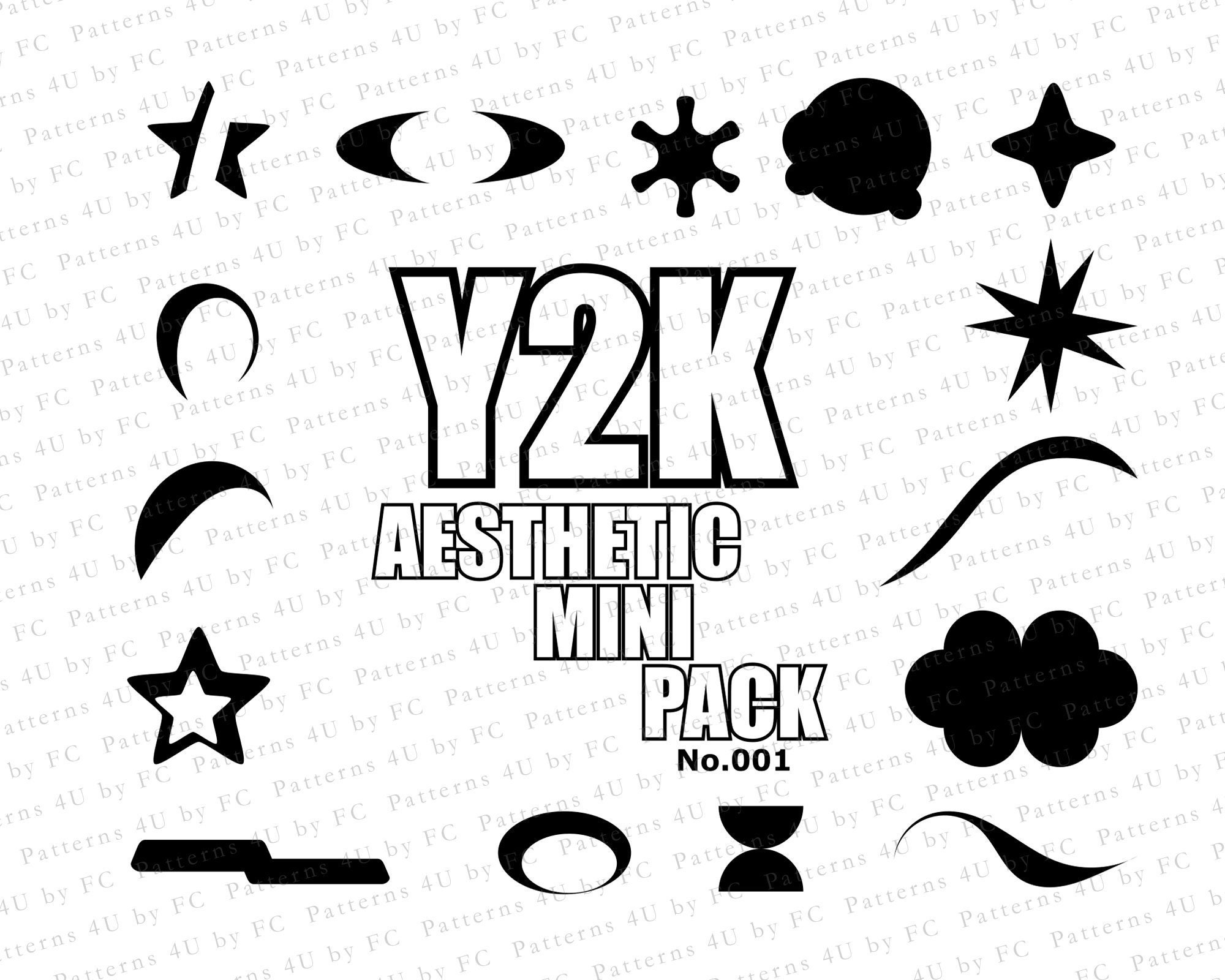 Y2K Aesthetic Icons Template over 80 Assets for Logos -  Israel
