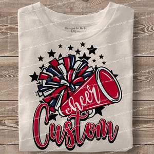 Cheer Team Personalized Mascot PNG Custom Design Your Team, Cheerleading Squad Varsity School Sublimation, School Name, Digital Download