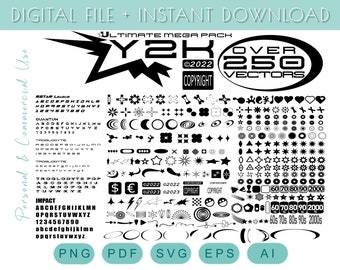 Y2K Arrow Vector Symbols Y2K Aesthetic Vector pack 80 -  Portugal