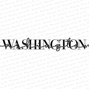 Washington State SVG: Hand-Drawn Clipart, Cut Files (Digital Download)