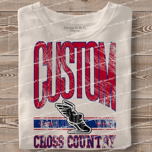 Personalized Mascot PNG Cross Country Custom Your Team, Varsity School Cross Country Team Sublimation, School Name, Digital Download Design