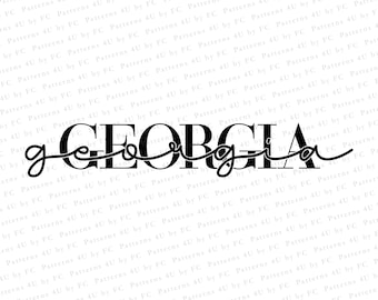 Georgia SVG Cut File: State Outline, Cricut Silhouette (Digital Download)