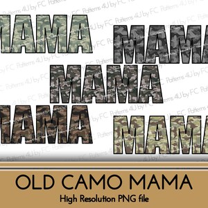 Oude Camo Mama PNG-bundel, jacht camouflage sublimatie digitaal ontwerp militair meer strand land shirt ontwerp zomertijd Old School
