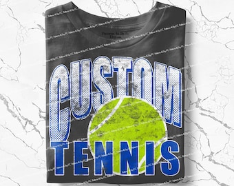 Personalized Mascot Tennis  PNG: Custom Team Design (Digital Download)