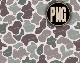 Marsh Camo Seamless Pattern: Duck Hunting Design (PNG Digital Download)