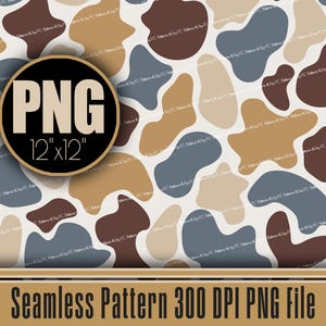 Cinnamon Slate Desert Old Camo Seamless Pattern PNG, Camouflage Duck Hunting Patterns, Camo Hunting Sublimation, Digital Download