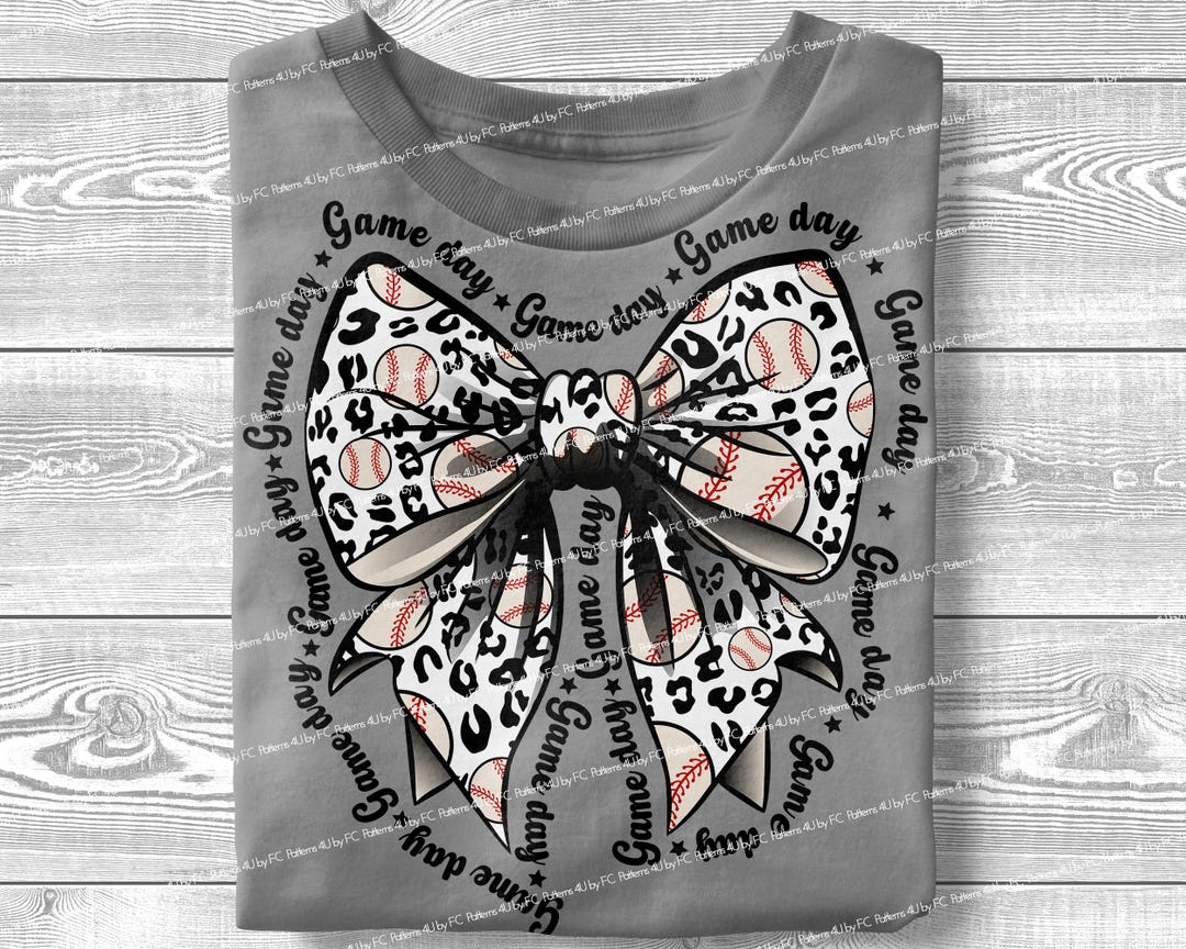 Coquette Baseball Bow PNG: Game Day Mama Shirt Design (digital Download ...