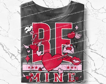 Be Mine Png Valentine's Day, Coquette Bow, Preppy Heart Shirt Love Sublimation (Digital Download)