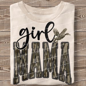 Fille maman chemise PNG Camo Girl maman canard colvert, maman de filles mères, chemise country Design Old School Sublimation fille maman conception numérique