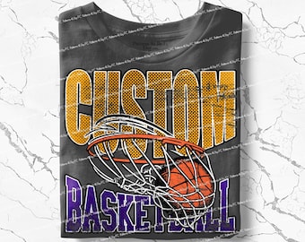 Personalized Mascot Basketball PNG: Custom Team Design (Digital Download
