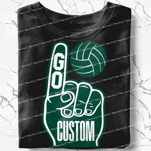 Personalized Go Mascot PNG Volleyball Custom Your Team, Varsity School Volleyball Team Sublimation, School Name, Digital Download Design
