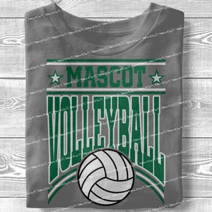 Personalized Mascot PNG Volleyball Custom Your Team, Varsity School Volleyball Team Sublimation, School Name, Digital Download Custom Design