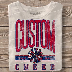 Cheer Team Personalized Mascot PNG Custom Design Your Team, Cheerleading Squad Varsity School Sublimation, School Name, Digital Download