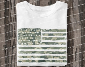 Amerikaanse vlag camo PNG: patriottisch sublimatieontwerp (digitale download)