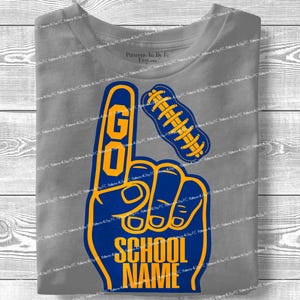 Personalized Go Mascot PNG Football Custom Your Team, Varsity School Football Team Sublimation, School Name, Digital Download, Custom Design