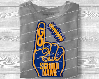 Personalized Go Mascot Football PNG: Custom Team Design (Digital Download