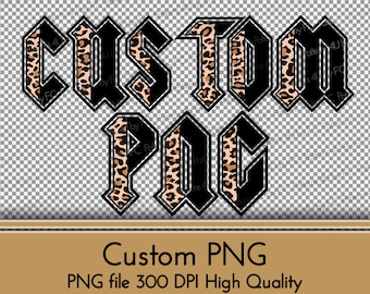 Benutzerdefinierte Leopardenmuster PNG: Schulgeist Sublimation (Digitaler Download)