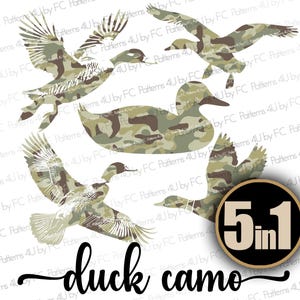 Duck Hunting sublimatie PNG, Camo Retro Camouflage Old Camo PNG, digitaal ontwerp Militair Lake Beach Country Shirt Design Old School Clipart