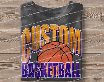 Personalized Mascot Basketball PNG: Custom Team Design (Digital Download