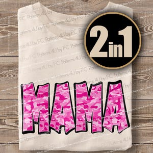 Pink Camo Mama PNG: Old School Camouflage Design (Digital Download)