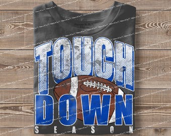 Retro Football Season PNG: Touchdown Design (Digital Download)