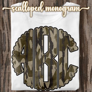 Bottomland Camo geschulpte monogram, ronde oude Camo cirkel initialen monogram alfa PNG, geschulpte alfabet, land, jacht, western, shirt
