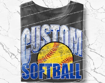 Personalized Mascot Softball PNG: Custom Team Design (Digital Download)