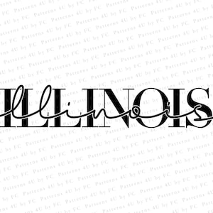 Illinois SVG, Svg d'état, Amérique Svg, Illinois PNG, couper des fichiers, Cricut, Silhouette, Clipart, chemise, vêtements, conception de l'Illinois