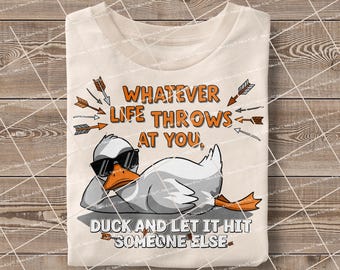 Funny Duck PNG: Sunglasses Clipart, Sarcastic Design (Digital Download)