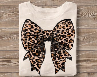 Coquette Bow PNG, Leopard Print Bow PNG, Girly Bow Trending, Cheetah Bow Girl Sublimation Digital Shirt Sweatshrit Mugs Tees Trendy Design