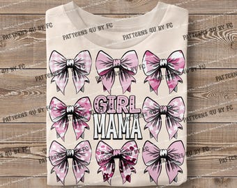 Checkered Girl Mama PNG: Camo Western Design (Digital Download)
