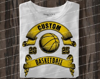 Personalized Basketball Team PNG: Custom Game Day Shirt Design (Digital Download)