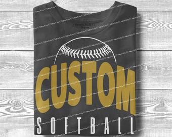 Personalisierte Softball Maskottchen PNG: Benutzerdefinierte Team Clipart (digitaler Download