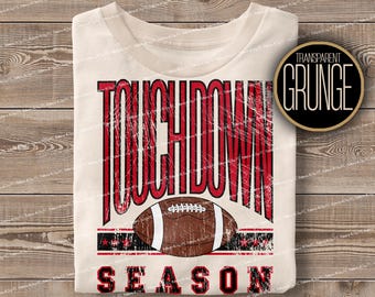 Retro Football Touchdown PNG: Game Day Sublimation Design (Digital Download)