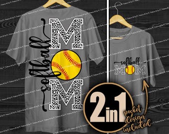 Softball Mom PNG Sublimationsdesign: Spieltag Shirt (Digitaler Download)
