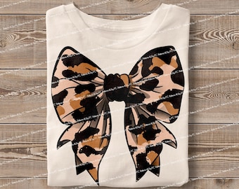 Lazo con estampado de leopardo PNG: Diseño de guepardo femenino (Descarga digital)