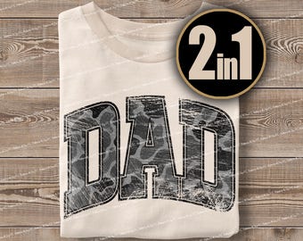 DAD PNG : police de caractères gris camo Varsity (téléchargement numérique)