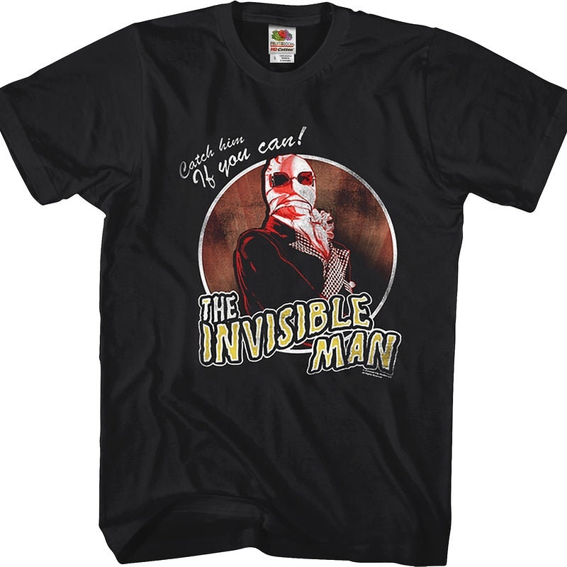 Discover Catch Him If You Can Invisible Man T-Shirt 80s 90s Horror Unisex Vintage T-shirt