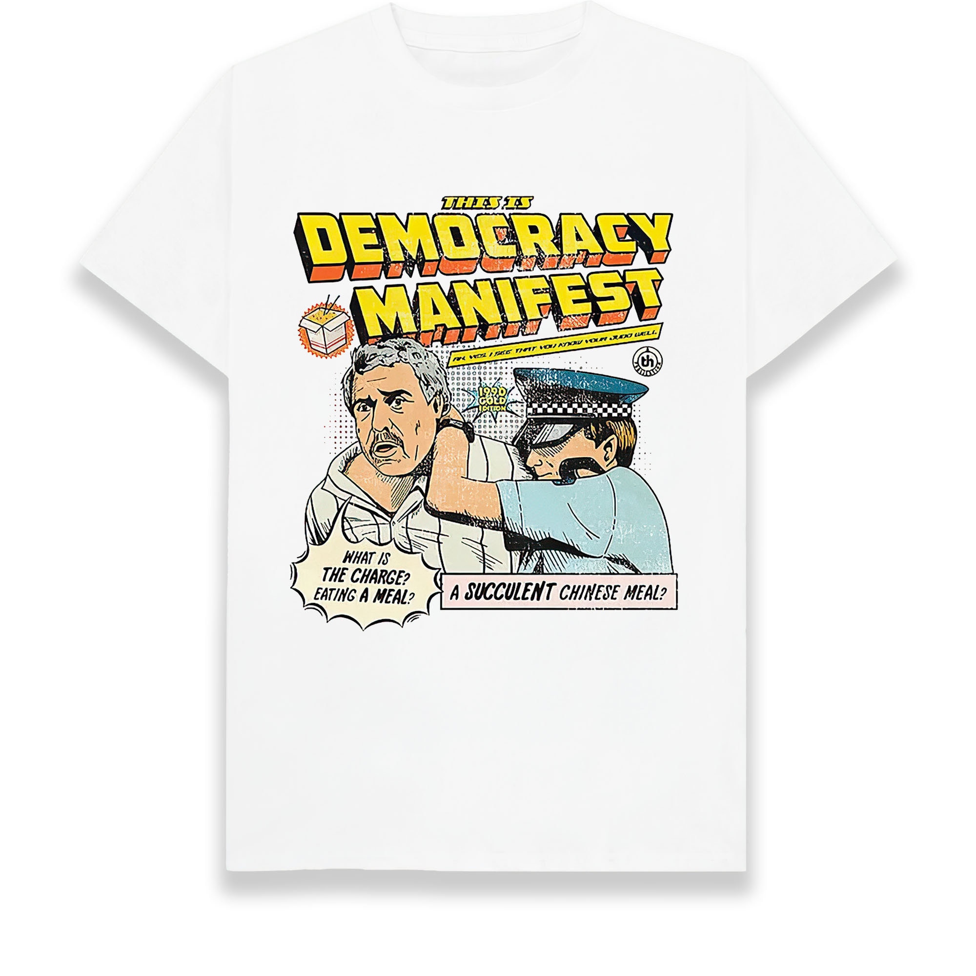 Discover This is Democracy Manifest UK Graphic T-Shirt, Succulent Chinese Meal Funny Meme Unisex Vintage Retro Tee