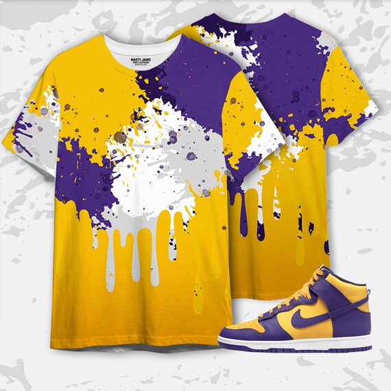 Dunk Pattern Shirt Grey to Match Dunk High Lakers Court Purple