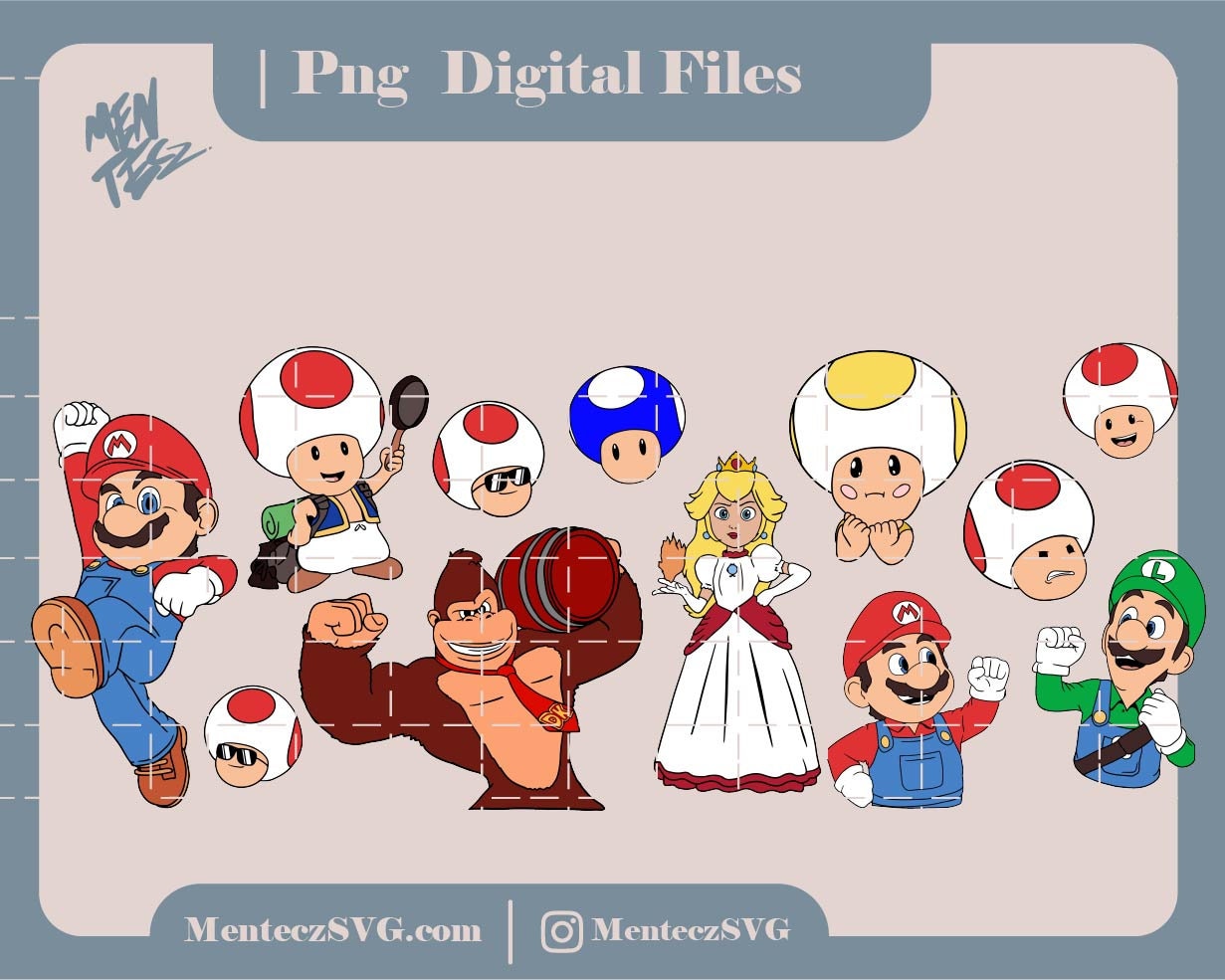 The Super Mario Bros SVG, Peaches Song SVG, Peaches
