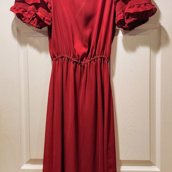 1980's vintage red dress