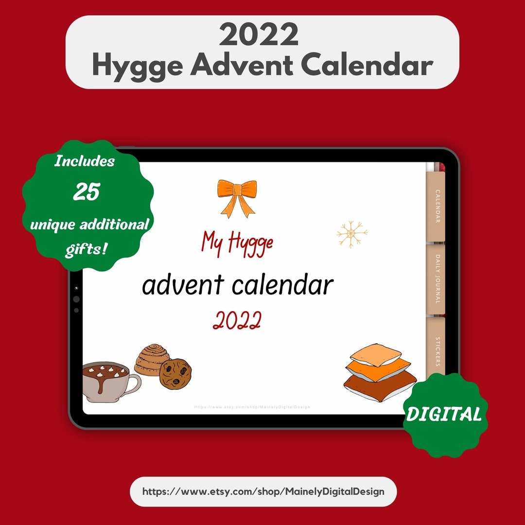 2022 Hygge Digital Advent Calendar for Adults With Journal Etsy UK