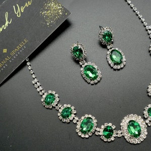Emerald green costume jewellery uk sale